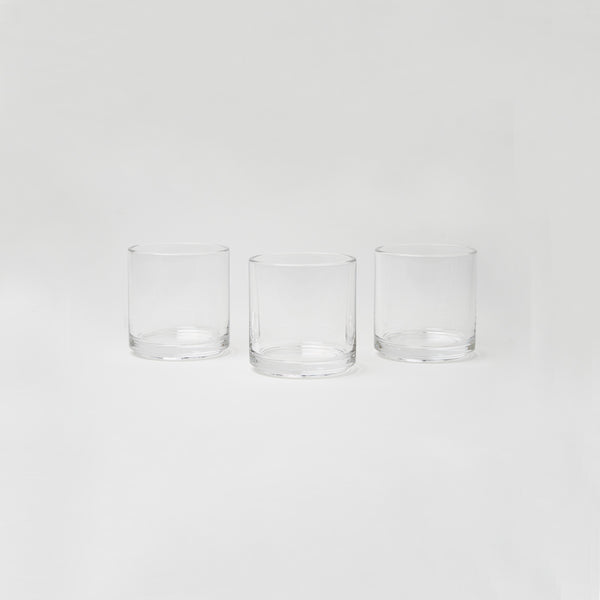 Hasami Porcelain Glass Tumbler 3 pcs Set - Clear - 12 oz.