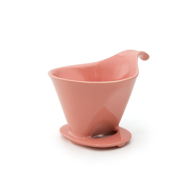 ZERO JAPAN - BEE HOUSE - Pour-Over Ceramic Coffee Dripper - Coral Pink