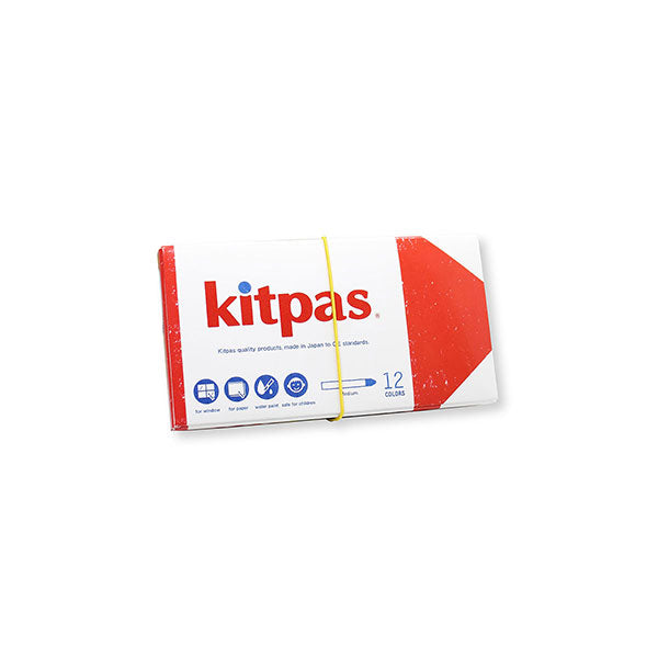 12 craies Kitpas couleurs vives sans poussière - Kitpas