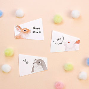 Animal Voice Stickies Bunnies-White-Stationery-paperable-santoku nyc
