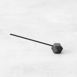 14-Sided Blackened Brass Incense Stick Holder Black - CASTIN'