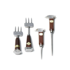 3-Prong Ice Pick with Chestnut-Formed Plywood Weight Short 6.5" - YAMACHU-Barware-YAMACHU-santoku nyc