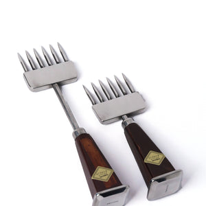 6-Prong Ice Pick with Diamond-Formed Plywood Weight Long 8" - YAMACHU-Barware-YAMACHU-santoku nyc