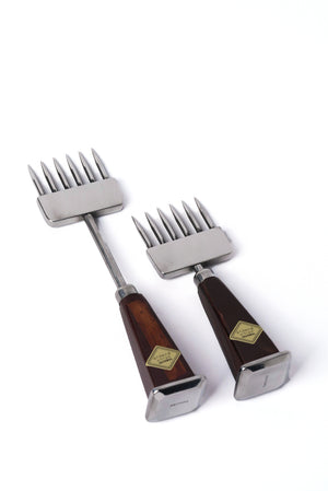 6-Prong Ice Pick with Diamond-Formed Plywood Weight Short 6.5" - YAMACHU-Barware-YAMACHU-santoku nyc