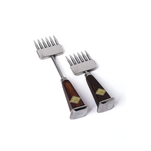 6-Prong Ice Pick with Diamond-Formed Plywood Weight Short 6.5" - YAMACHU-Barware-YAMACHU-santoku nyc