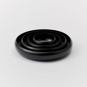 ovject Enamel Interior Large Serving Bowl -matte black-Bowls-ovject-santoku nyc