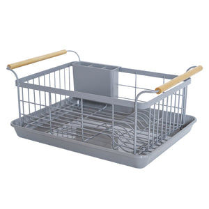 Dish Rack - Steel + Wood-Dish Rack-Yamazaki Home-Gray-santoku nyc