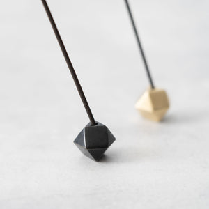 14-Sided Blackened Brass Incense Stick Holder Black - CASTIN'