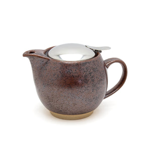 BEE HOUSE Round Teapot for One 15 oz Earth Color - ZERO JAPAN-Coffee & Tea-ZERO JAPAN-Iron Brown-santoku nyc