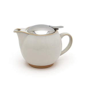BEE HOUSE Round Teapot for One 15 oz Earth Color - ZERO JAPAN-Coffee & Tea-ZERO JAPAN-Natural White-santoku nyc