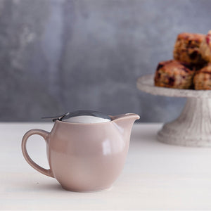 - ZERO JAPAN - BEE HOUSE - ROUND TEAPOT for ONE (15 oz) - Silky Grayish Pink-Coffee & Tea-ZERO JAPAN-santoku nyc