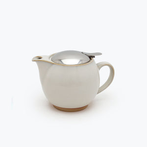 BEE HOUSE Round Teapot for One 15 oz Earth Color - ZERO JAPAN-Coffee & Tea-ZERO JAPAN-Natural White-SANTOKU NYC