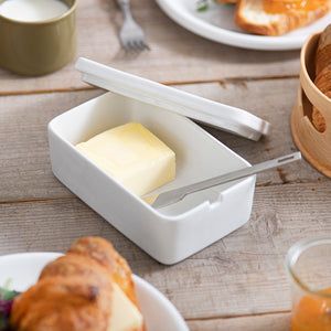 Butter Case with Stainless Butter Knife - ZERO JAPAN-Kitchen-ZERO JAPAN-White-santoku nyc