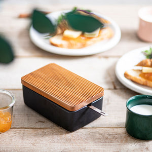 BEE HOUSE Butter Case with Wooden Lid and Stainless Butter Knife - ZERO JAPAN-Kitchen-ZERO JAPAN-SANTOKU NYC