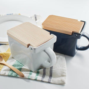 BEE HOUSE SALT BOX 16 oz - Jeans Blue - ZERO JAPAN-Kitchen-ZERO JAPAN-santoku nyc