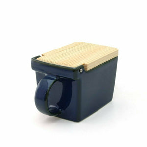 BEE HOUSE SALT BOX SALT CELLAR 16 oz - Jeans Blue -Kitchen-ZERO JAPAN-santoku nyc