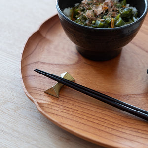 Brass Chopstick Rest Set of 5 'Flash' - FUTAGAMI-Chopstick Holders-FUTAGAMI-SANTOKU NYC