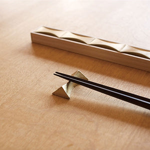 Brass Chopstick Rest Set of 5 'Flash' - FUTAGAMI-Chopstick Holders-FUTAGAMI-SANTOKU NYC