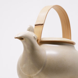 Dobin: Traditional Japanese Porcelain Teapot 'Tori (Bird)' - ceramic japan-Tea & Coffee Ware-ceramic japan-santoku nyc