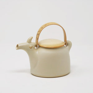 Dobin: Traditional Japanese Porcelain Teapot 'Yagi (Goat)' - ceramic japan-Tea & Coffee Ware-ceramic japan-santoku nyc