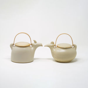 Dobin: Traditional Japanese Porcelain Teapot 'Yagi (Goat)' - ceramic japan-Tea & Coffee Ware-ceramic japan-santoku nyc