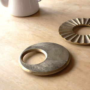 Brass Trivet 'The Moon' - FUTAGAMI-Kitchen & Tableware-FUTAGAMI-santoku nyc