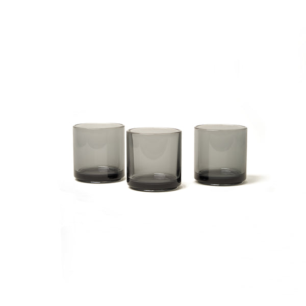 Hasami Porcelain Glass Tumbler 3 pcs Set - Gray - 12 oz.