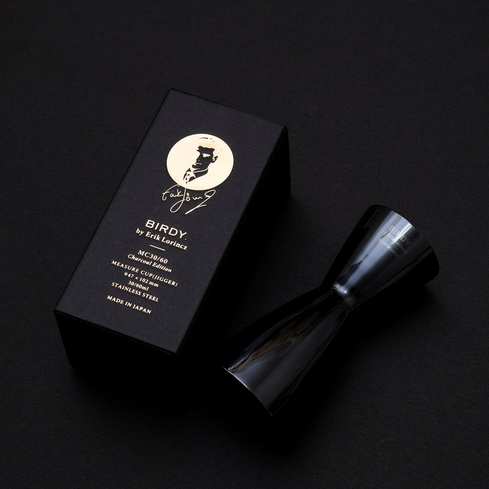 Jigger 1 / 2 oz (30 / 60 ml) Charcoal Edition - BIRDY.-Barware-BIRDY.-santoku nyc