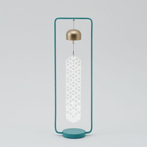 Brass Frame Tabletop Wind Chime with Copper Alloy Bells, Bronze Finish - Kyujo santoku nyc