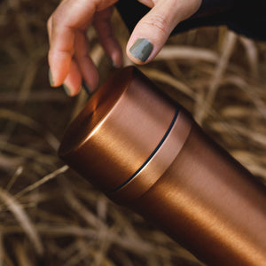 ovject Enamel Interior 3-Way Insulated Vacuum Bottle - Copper-Water Bottles-ovject-santoku nyc
