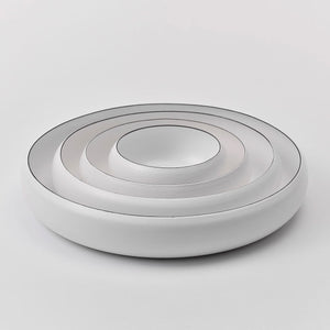 ovject Enamel Interior Large Serving Bowl -matte gray-Bowls-ovject-santoku nyc