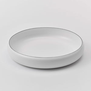 ovject Enamel Interior Large Serving Bowl -matte white-Bowls-ovject-santoku nyc