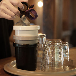 Detachable Handle Enamel Mug White - ovject-Mugs-ovject-santoku nyc