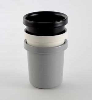 Detachable Handle Enamel Mug White - ovject-Mugs-ovject-santoku nyc