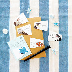 Animal Voice Stickies Sealife-Penguin-Stationery-paperable-santoku nyc