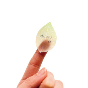 Flower Petal and Leaf Stickies Leaf-Pink-Stationery-paperable-santoku nyc