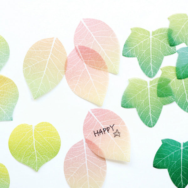 Flower Petal and Leaf Stickies Leaf-Pink