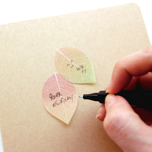 Flower Petal and Leaf Stickies Leaf-Pink-Stationery-paperable-santoku nyc