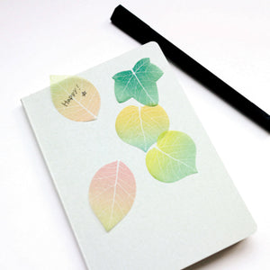Flower Petal and Leaf Stickies Leaf-Yellow-Stationery-paperable-santoku nyc