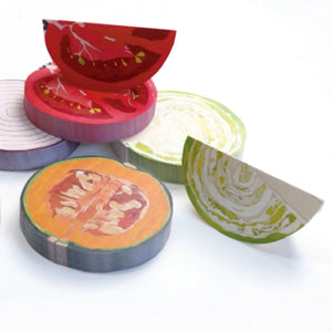 Fruits and Veggie Memo Blocks Veggies-Cabbage-Stationery-paperable-santoku nyc
