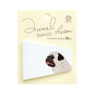 Animal Voice Stickies Dogs-Pug-Stationery-paperable-santoku nyc