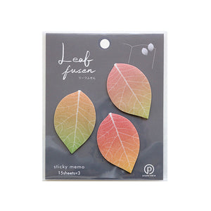 Flower Petal and Leaf Stickies Leaf-Pink-Stationery-paperable-santoku nyc