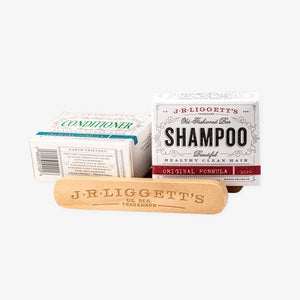 Wooden Shelf with Original Formula Shampoo & Conditioner Bar - J.R. LIGGETT'S-Shampoo & Conditioner Sets-santoku nyc