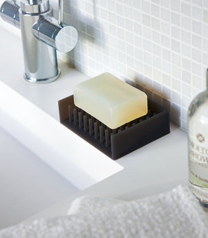 Silicone Self-Draining Soap Dish - Yamazaki Home-Soap Dish-Yamazaki Home-Black-SANTOKU NYC