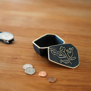 CASTIN' Brass Trinket Box - Black Finish-Trays + Catchalls-CASTIN'-santoku nyc