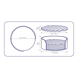 APTO Wave Coaster Set, Ceramic + Steel - Yamazaki Home