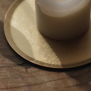 Matte Brass Circle Tray - a.278-Home decor-a.278-santoku nyc