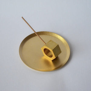 Matte Brass Circle Tray - a.278-Home decor-a.278-santoku nyc