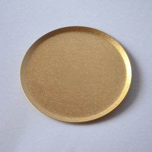 Matte Brass Circle Tray - a.278-Home decor-a.278-santoku nyc