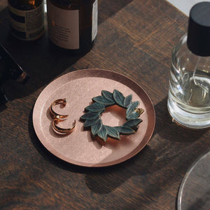 Matte Copper Circle Tray - a.278-Home decor-a.278-santoku nyc